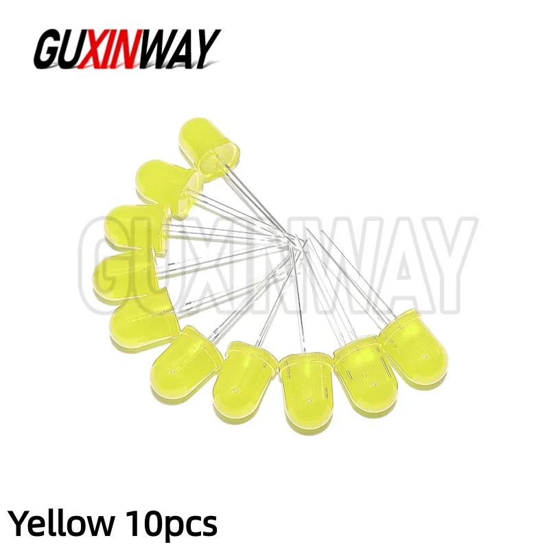 10 mm LED-Dioden, mehrfarbige Lichter, Weiß, Rot, Grün, Blau, Gelb – Bild 4