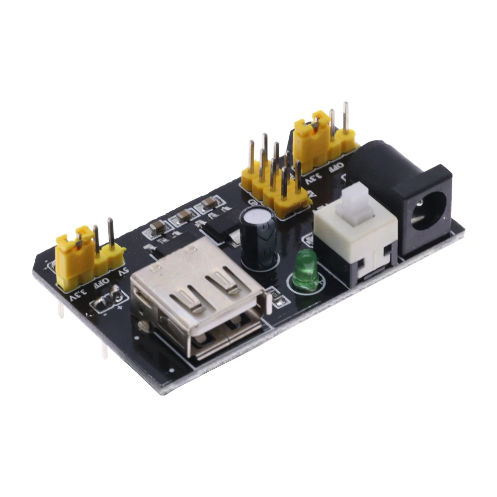 MB102 Breadboard Spezielles Netzteilmodul Mini Micro USB Schwarz Weiß 2-Wege 3,3 V 5 V MB-102 lötfreies