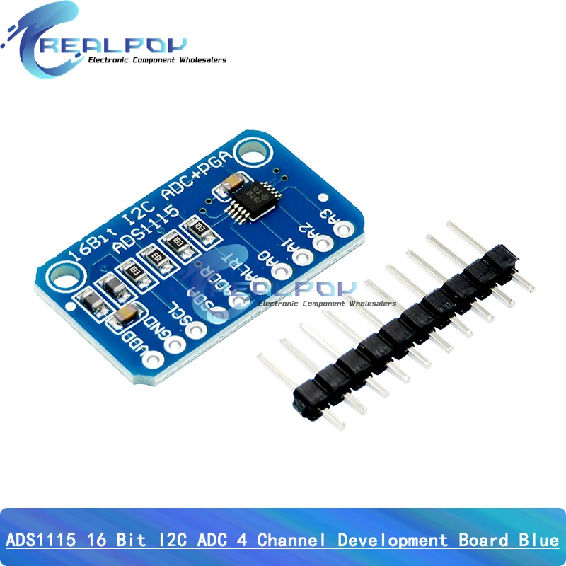 16-Bit-I2C ADS1115-Modul ADC 4-Kanal mit Pro Gain-Verstärker
