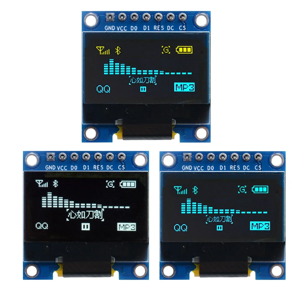 0,96 Zoll OLED-Anzeigemodul SSD1306 I2C IIC SPI Seriell 128X64 LCD 4 Pin YellowBlue WhiteBlue für Arduino