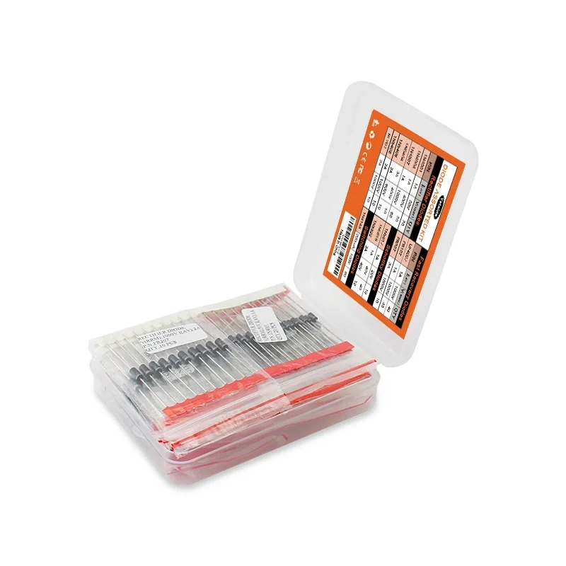 Schachtel Dioden kit 14 Werte Gleichrichter/Schnelle Recovery/Schottky/Schaltdiode Set 1N4001 (350 Stück)