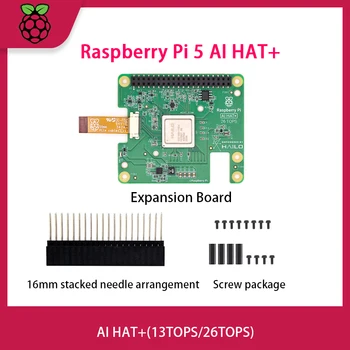 Raspberry Pi 5 Pi AI HAT + Erweiterungsplatine für die Entwicklung künstlicher Intelligenz Hailo AI 13/26 TOPS