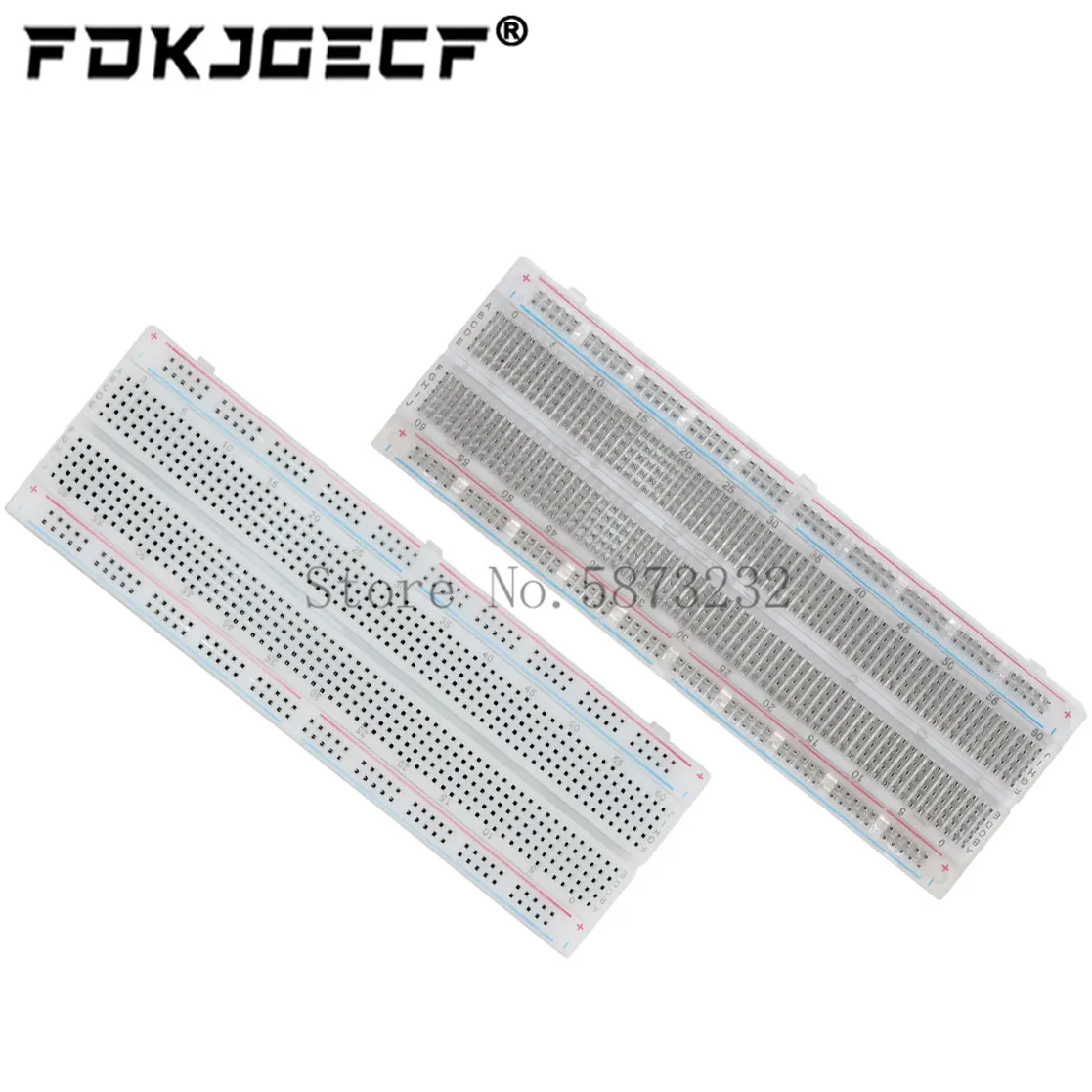 Weiß/Transparent Breadboard 830 Punkt Solderless PCB Brot Board MB-102 MB102 Test Entwickeln DIY für arduino
