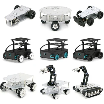 2WD 3WD 4WD Auto-Chassis mit Motor, Mecanum-Ackermann-Rad, Omnidirektionales Programmierbares