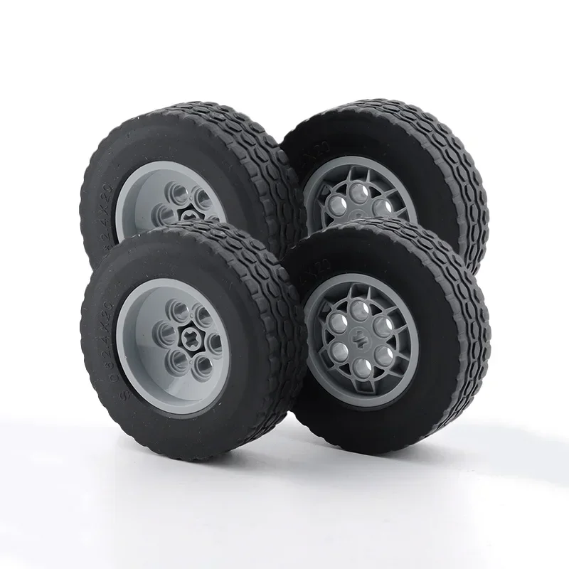 4WD RC Auto Chassis Elektrische Set Baustein Motor Räder RC Empfänger Batterie Box Funktionen Simulation Spray