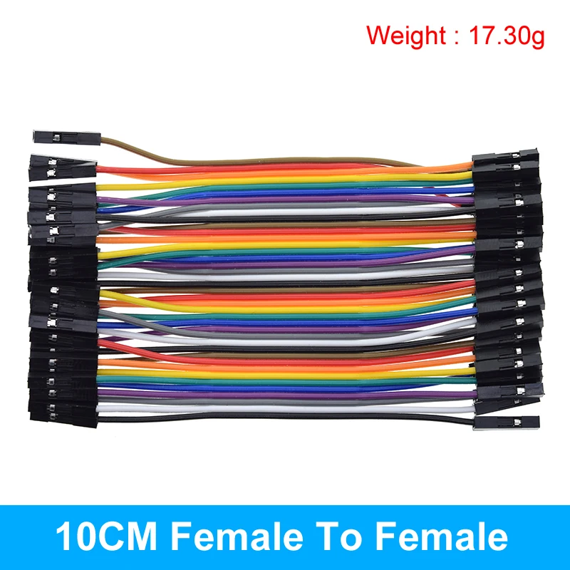 40-poliges Kabel für Dupont-Leitung, 10 cm, 20 cm, 30 cm Stecker auf Stecker, Buchse auf Buchse, Stecker