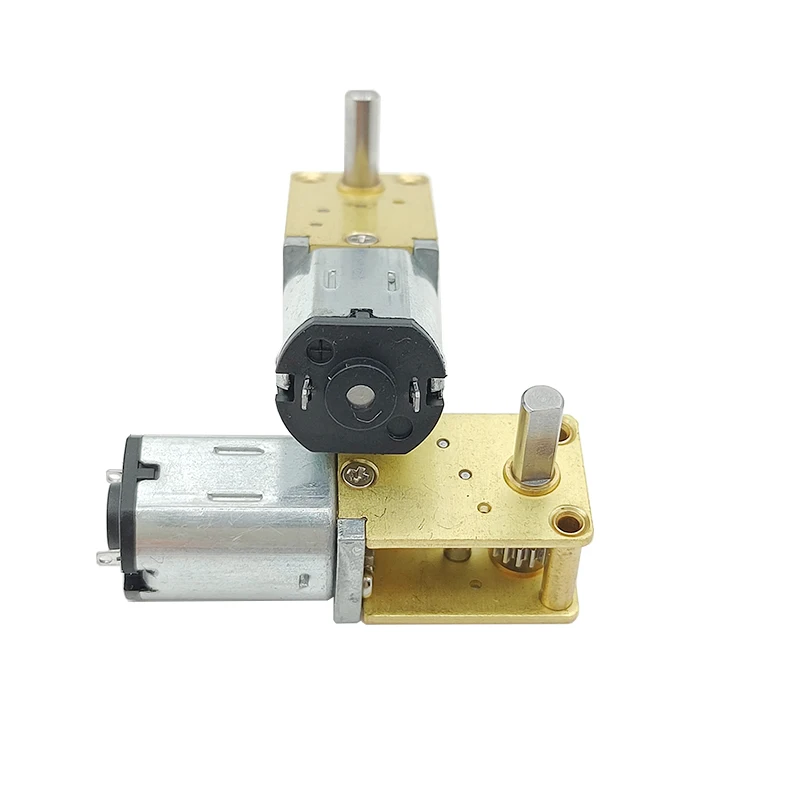 N20 Getriebemotor 12V 90 Grad D-Welle Mikro-Schneckengetriebe – Bild 2