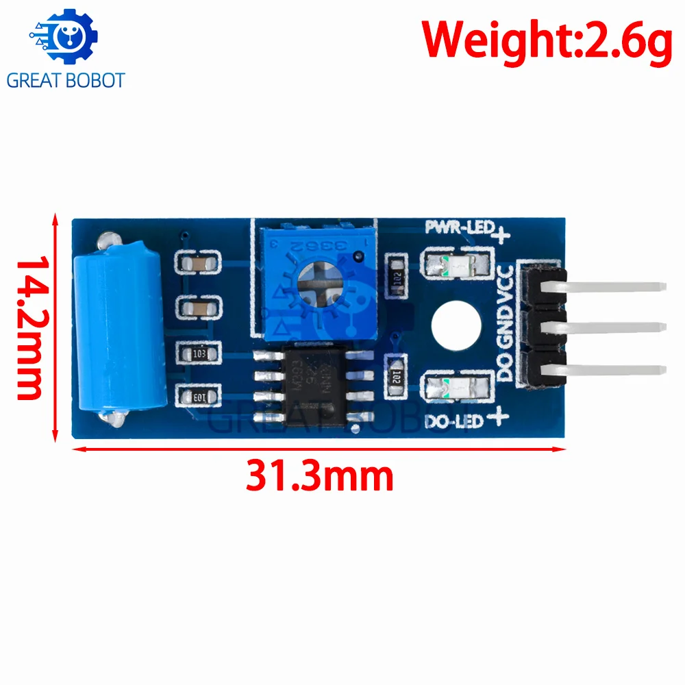 ‌ 1 ~ 10PCS SW-420 NC Vibration Sensor Modul 3-24VDC Schock Detektor – Bild 4