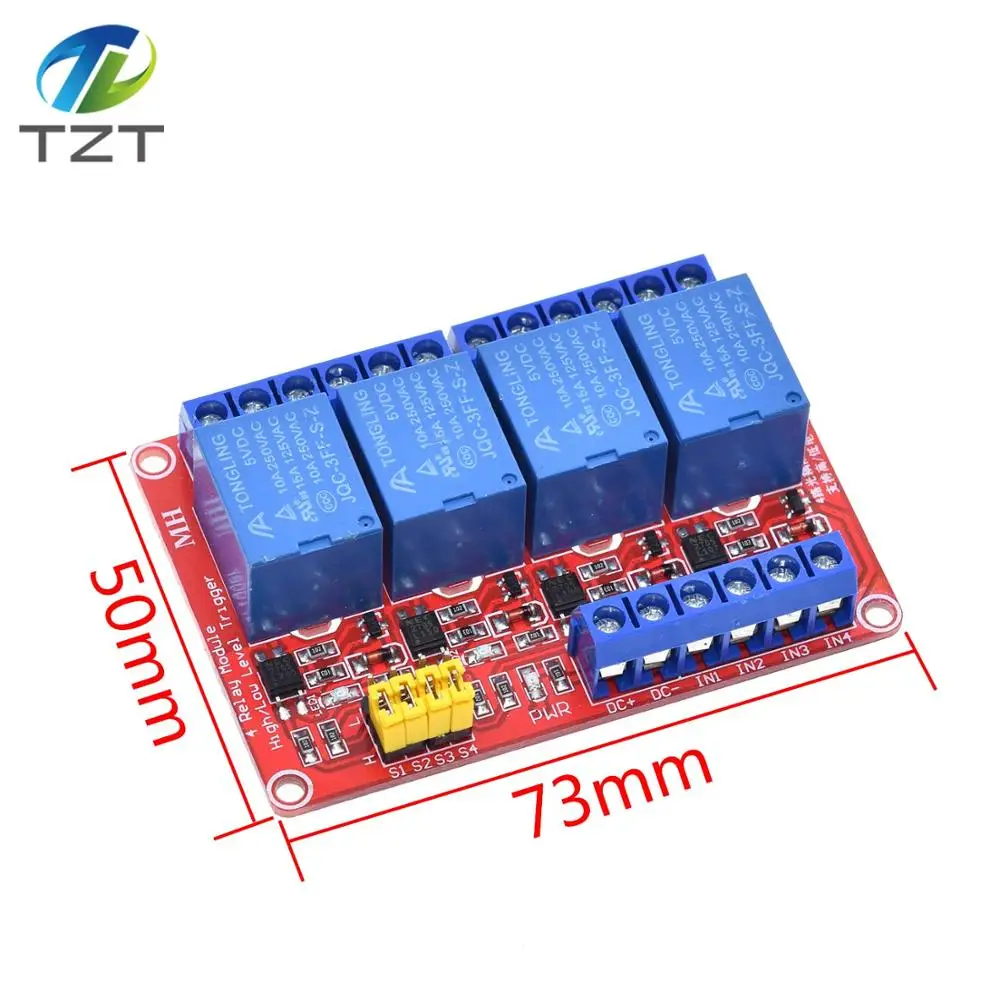 DIYTZT 1 Stück 1 2 4 8 Kanal 5V Relaismodul-Platine mit Optokoppler – Bild 4