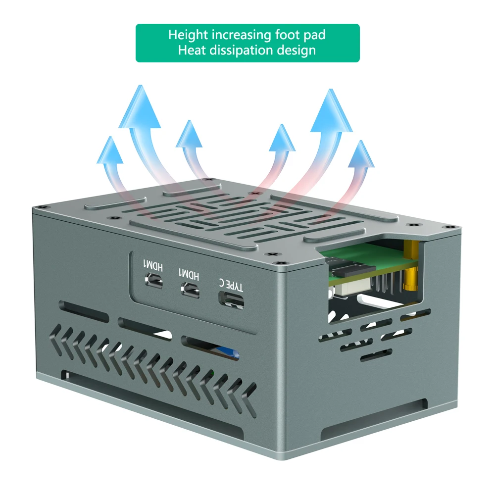 Raspberry Pi 5, Aluminiumgehäuse, unterstützt Raspberry Pi 5 Active – Bild 3