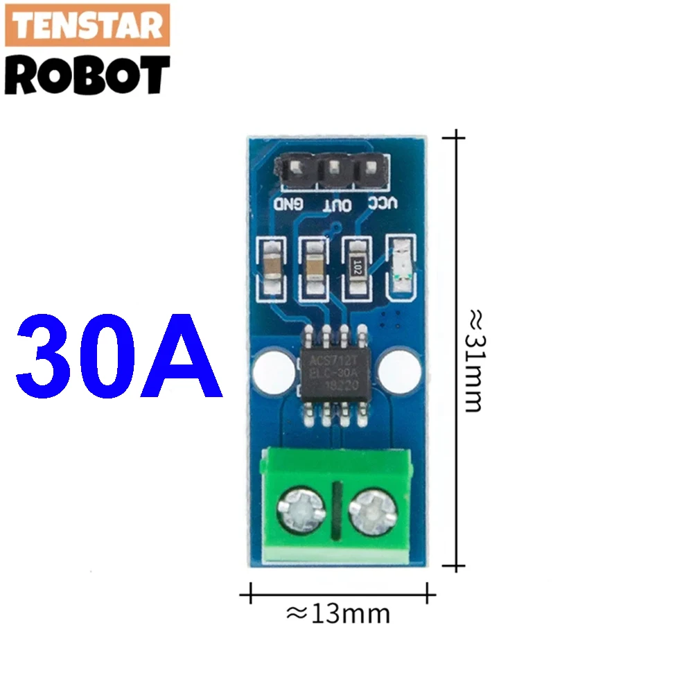 ACS712 5A 20A 30A Bereich Hall-Stromsensormodul ACS712-30A ACS712-20A