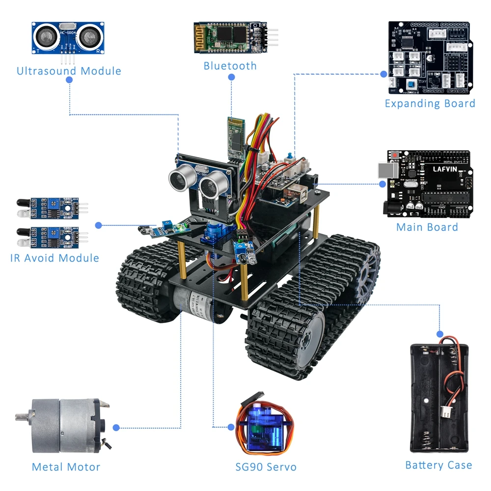 Smart Tank Robot Car Kit für Arduino für UNO DIY Robotic Kit Bildung – Bild 2