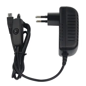 5V 3A EU-Stecker Netzteil Ladegerät AC-Adapter Micro-USB-Kabel mit Ein/Aus-Schalter für Raspberry Pi 3 Pi Pro