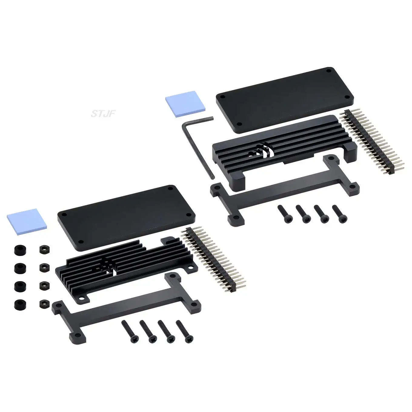 Raspberry Pi Zero 2 W Aluminiumgehäuse + Stiftleiste-Schraubendreher Passives Kühlgehäuse für Raspberry Pi