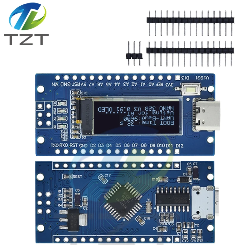 Nano V3.0 0,91 Zoll Oled-Display Atmega328P Ch340C Integrierte 128*32 – Bild 6