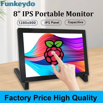 Raspberry Pi 5 8 Zoll IPS Touchscreen LCD Display 8,0" 1280x800 HDMI-kompatibel 5-punkt Touch Monitor für PC