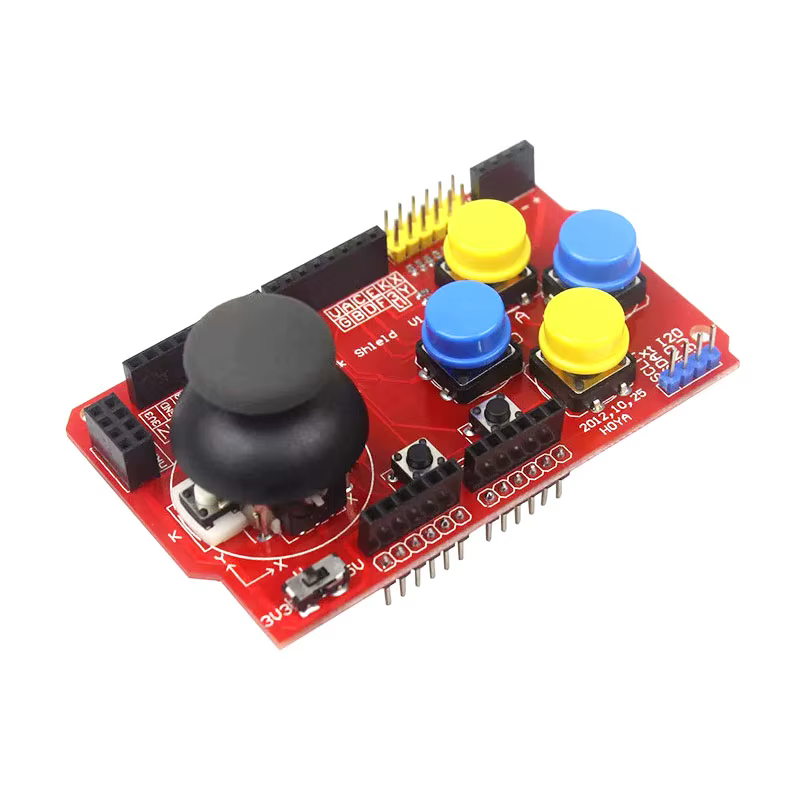 Joystick Shield-Erweiterungsplatine mit analoger Steuerung und Tastatur-/Mausemulation für Arduino