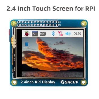2,4 Zoll Touchscreen für Raspberry Pi Zero 2 W 320x240 SPI-Schnittstelle TFT-Display für Pi 5 4B 3B+ 3B 3A+