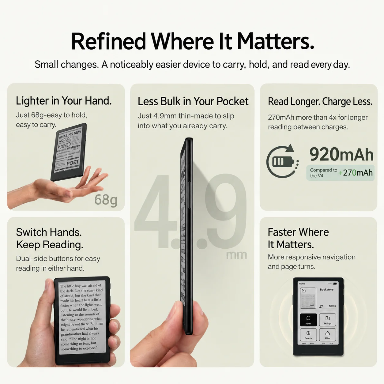 XTEINK E-Book X3 X4 Pro X4pro Global Edition Reader, tragbar, 3,7/4,3 – Bild 2