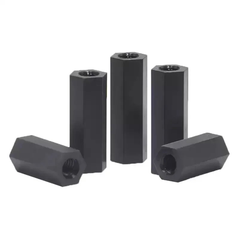 M2 M2,5 M3 M4 M5 M6 Schwarzer Nylon-Sechskant-Abstandshalter, Säule – Bild 3