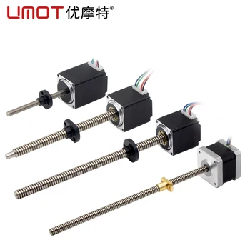 UMOT DC 24V CNC Linearer Schrittmotor NEMA8 Nema11 Nema14 Nema17 Nema23 Schrittmotor mit Leitspindel 60-410mm
