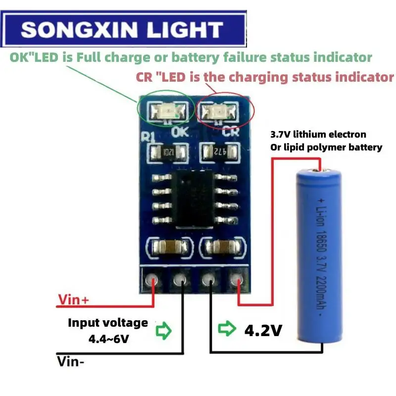 MPPT Solarladeregler 1 A 4,2 V 3,7 V 18650 LiPo Li-Ion Lithium – Bild 2