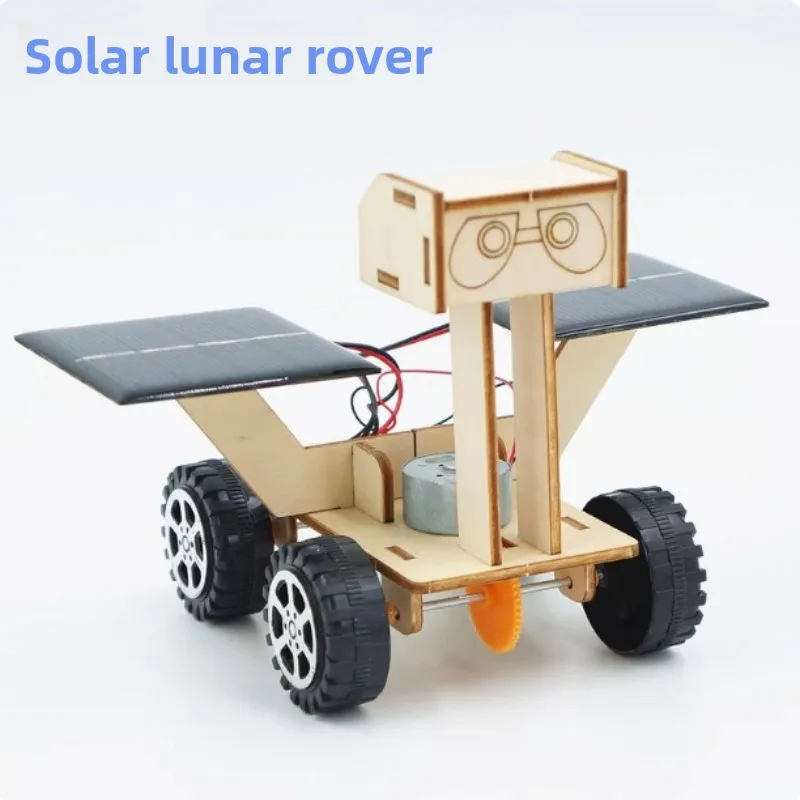 Solarbetriebenes Mondfahrzeug-Bausatz, DIY-Set, Wissenschaftliches Experiment, Modell, STEM-Bildungsset