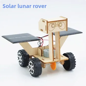 Solarbetriebenes Mondfahrzeug-Bausatz, DIY-Set, Wissenschaftliches Experiment, Modell, STEM-Bildungsset