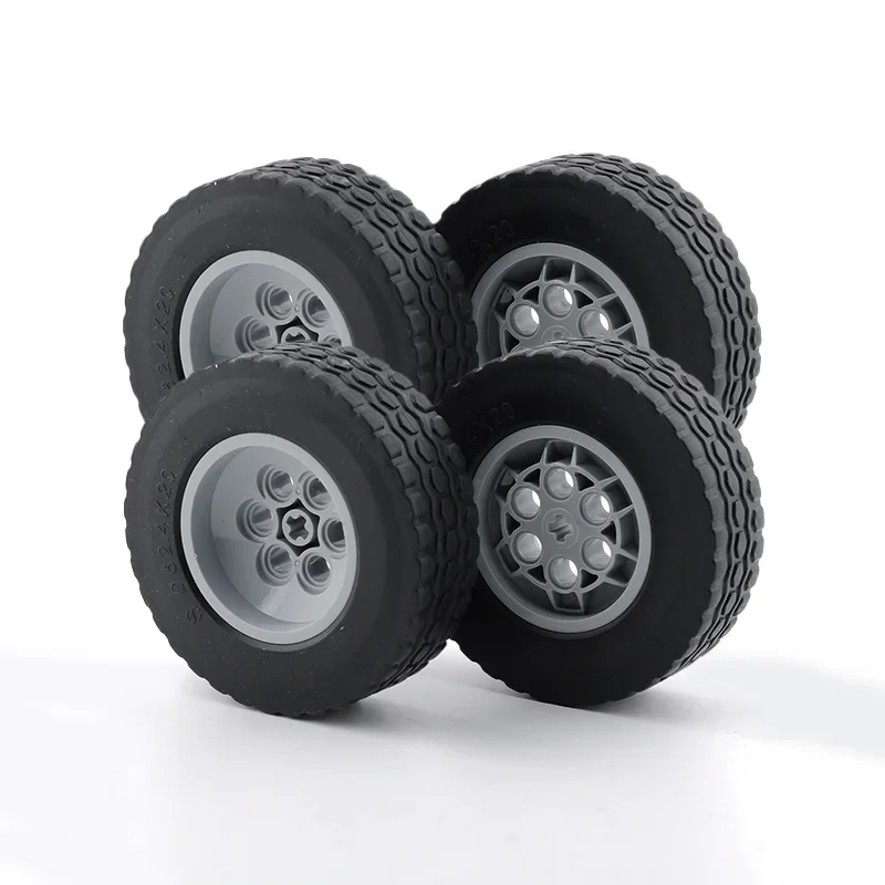 4WD RC Auto Chassis Elektrische Set Baustein Motor Räder RC Empfänger Batterie Box Funktionen Simulation Spray