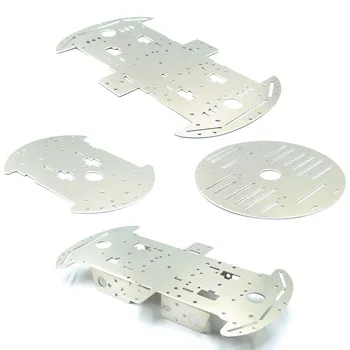 4WD Allrad-Intelligentes Auto-Chassis 1,5 mm Aluminiumlegierungs-Chassis Runde Aluminium-Auto-Chassis
