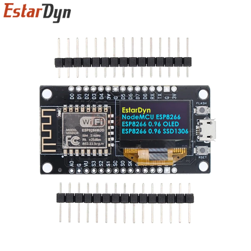 NodeMCU ESP8266 V3 Entwicklungsboard mit 0,96 Zoll OLED-Display CH340 – Bild 4