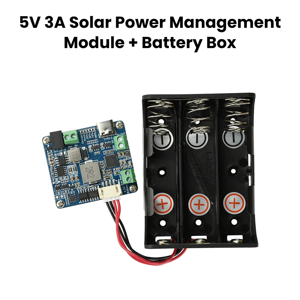 DC 6-24V Solarstrom-Managementmodul 5V 3A geregelter Ausgang Solarladeregler unterstützt MPPT-, PD-, QC