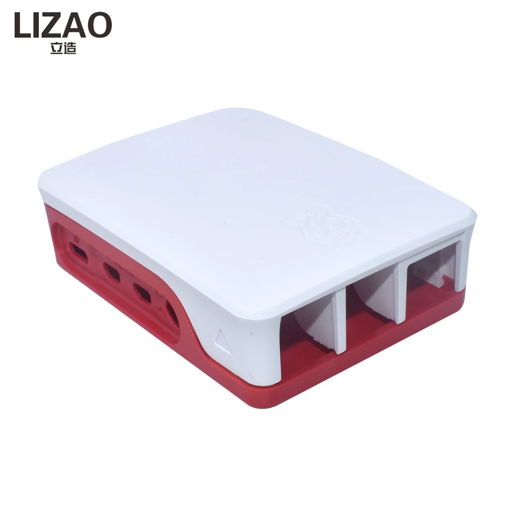 LIZAO Raspberry Pi 4 Modell B ABS-Gehäuse Klassisches Rot-Weißes – Bild 3