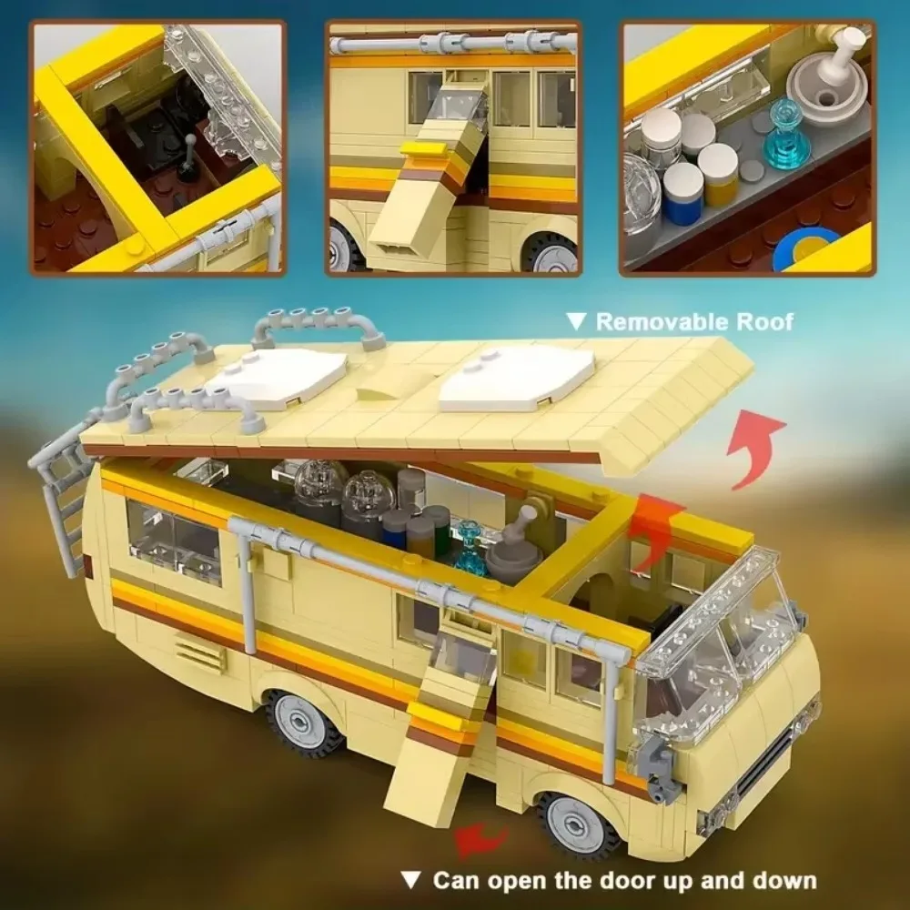 MOC Breaking Bad Kochen Labor RV Auto Bausteine Kit (360 Stück) – Bild 4
