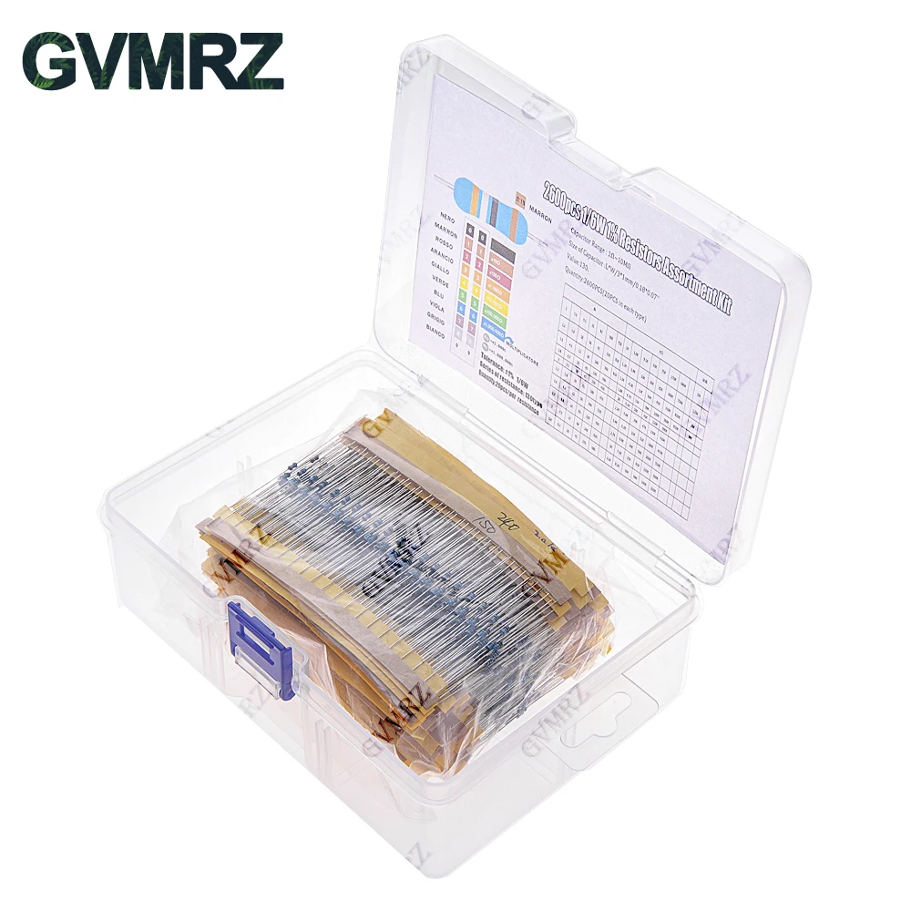1/4 W 1/8 W 1/2 W 1 W 2 W Metallschichtwiderstandssatz 130 Werte 0,125 – Bild 3
