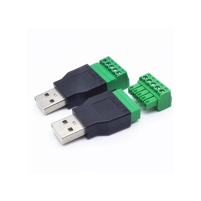 USB-Buchse, USB 2.0 auf Schraubklemmen-Stecker-Adapter, USB 2.0 Typ A – Bild 2