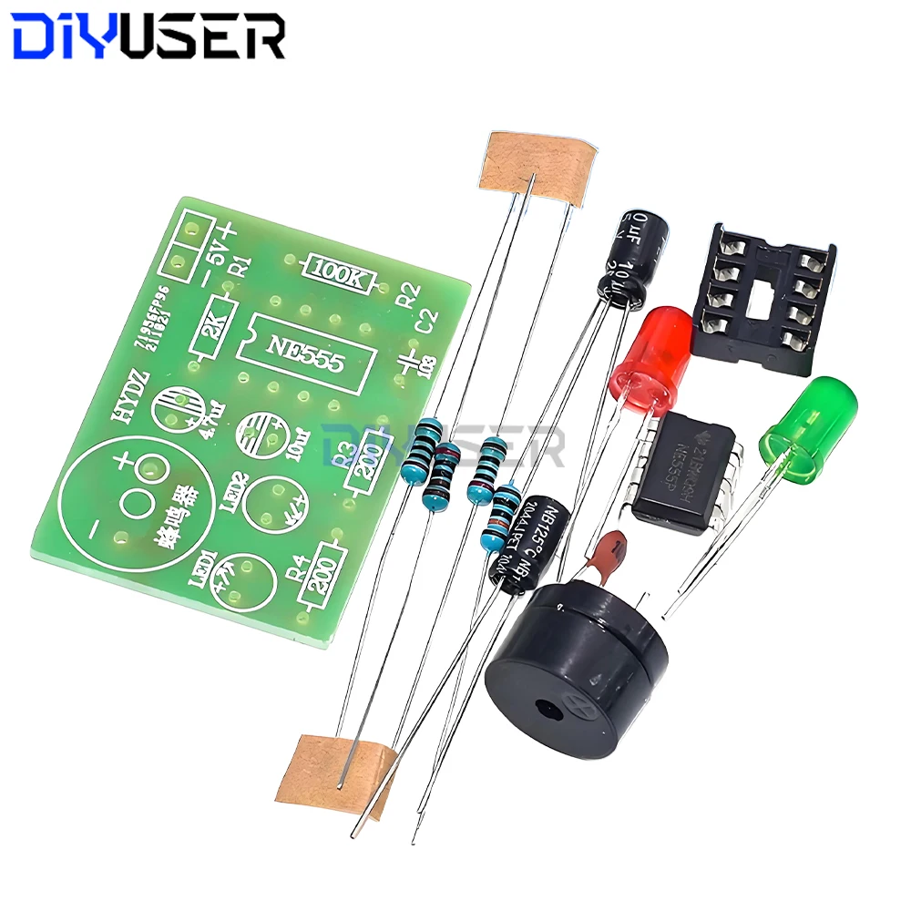 NE555 DIY-Kit, LED-Blinker und Signalgenerator-Schaltung – Bild 4