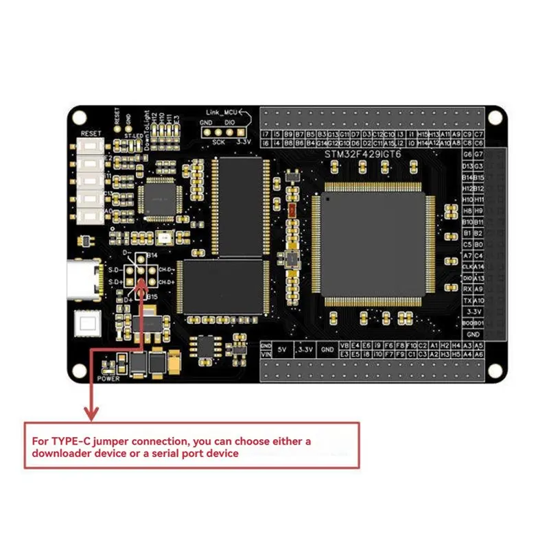 STM32-Entwicklungsboard STM32F429IGT6 integriert einen Programmierer – Bild 3