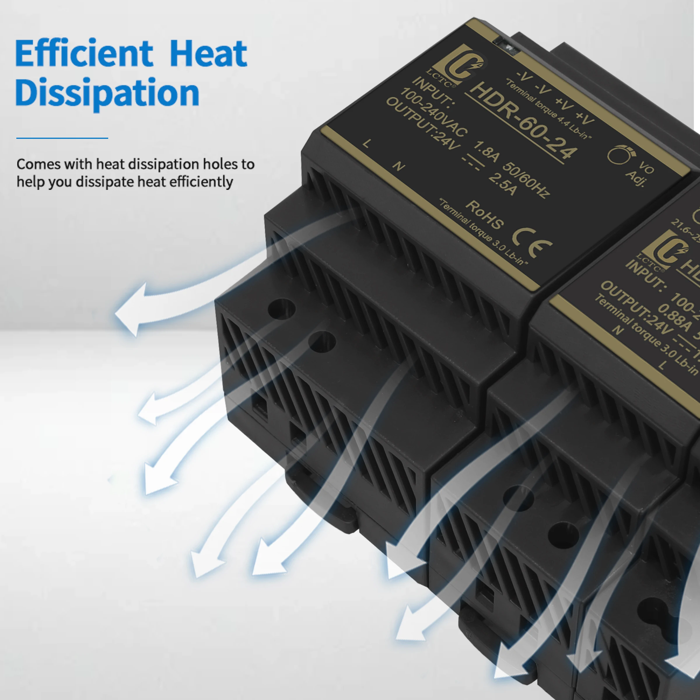 Schaltnetzteil 5 V/12 V/24 V/48 V DIN-Schienen-Netzteil AC zu DC – Bild 6