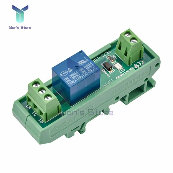 5V 12V 1-Kanal-Relaismodul mit DIN-Schienenmontage SRD-05VDC-SL-C SRD-12VDC-SL-C 10A 250VAC Relais PNP NPN