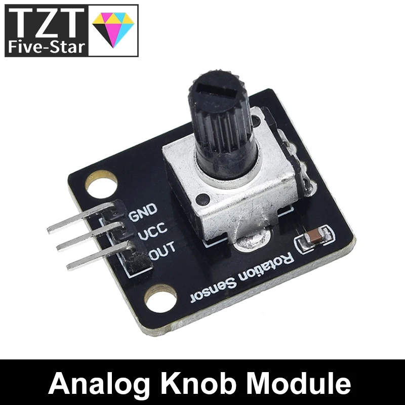 360-Grad-Drehgebermodul, Drehpotentiometer, analoges Drehknopfmodul – Bild 3