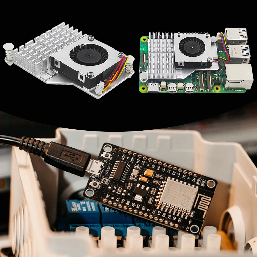 Raspberry Pi 5 Aktiver Kühler Lüfter Kühlkörper Kompatibler Halter – Bild 3