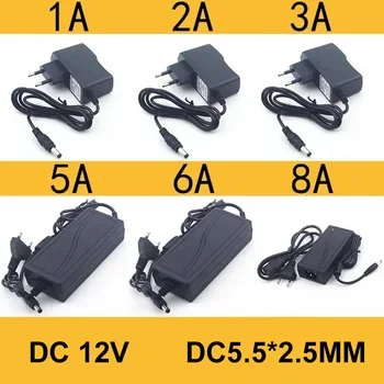 AC 110-240V DC 12V 1A 2A 3A 5A 6A 8A Universal-Netzteil Ladegerät Adapter EU US für LED-Lichtstreifen CCTV