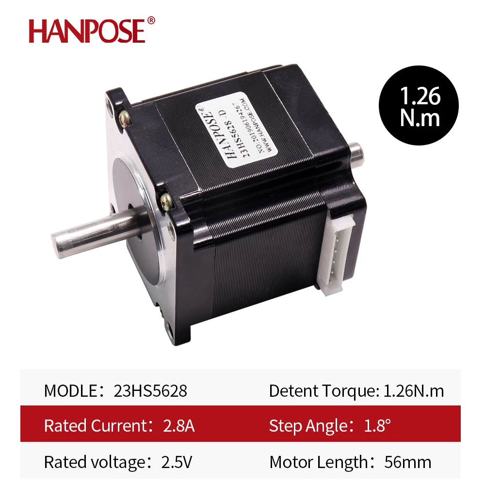 NEMA 23 Schrittmotor mit Doppelwelle 23HS4128-SZ 23HS5628-SZ 2,8A – Bild 2