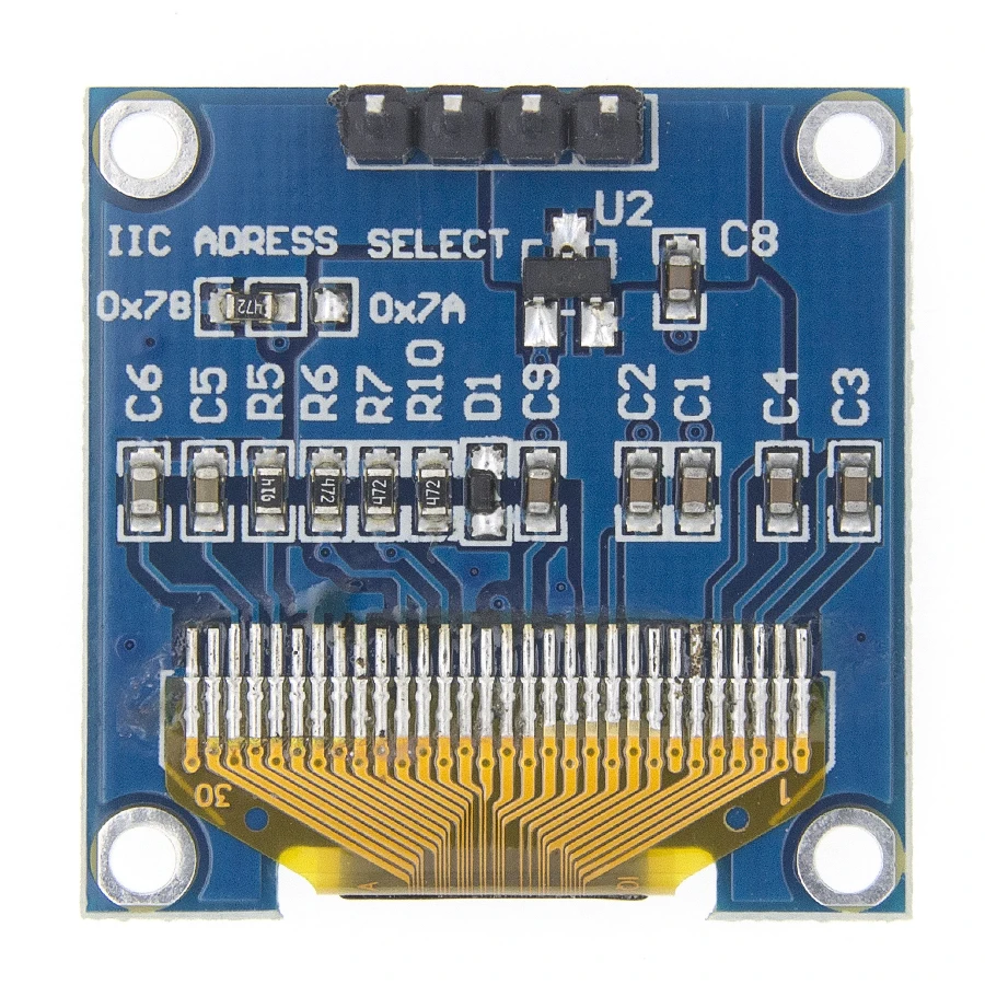 0,96 Zoll OLED SSD1306 Weiß/Blau/Gelb 128X64 IIC I2C Serielles – Bild 5