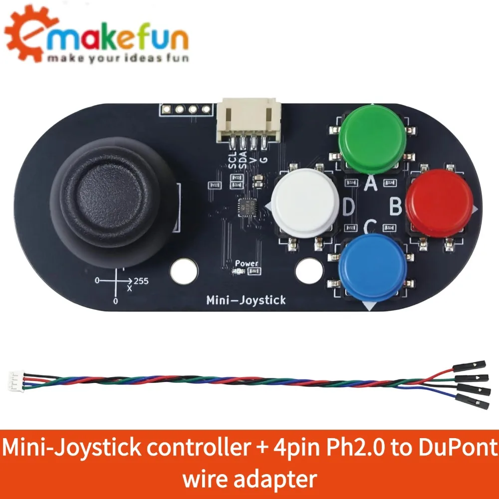 Arduino/Raspberry Pi Mini I2C Joystick-Gamepad-Modul - 4 Tasten – Bild 5
