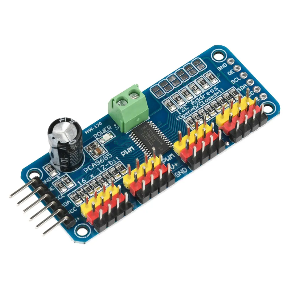PCA9685 16 Kanal 12-Bit PWM Servo Motor Treiber IIC Modul für Arduino Roboter Servo Drive Board Controller