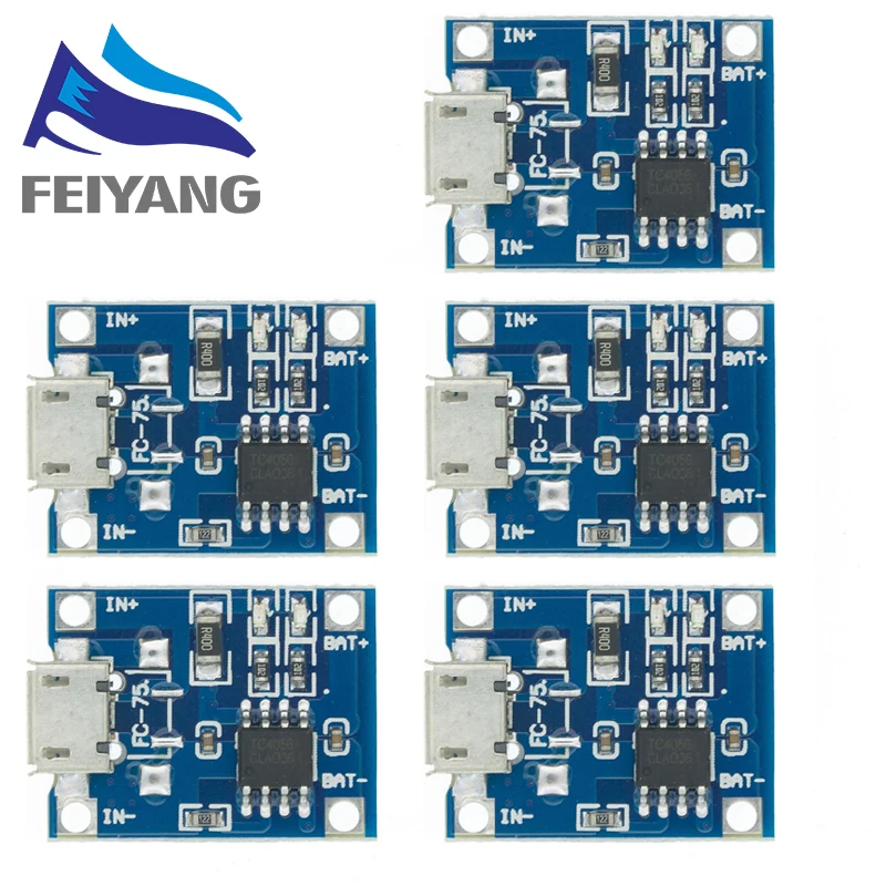5V 1A Micro/Type-C/Mini 18650 TP4056 Lithium-Akku-Lademodul Ladeplatte mit Schutzfunktionen