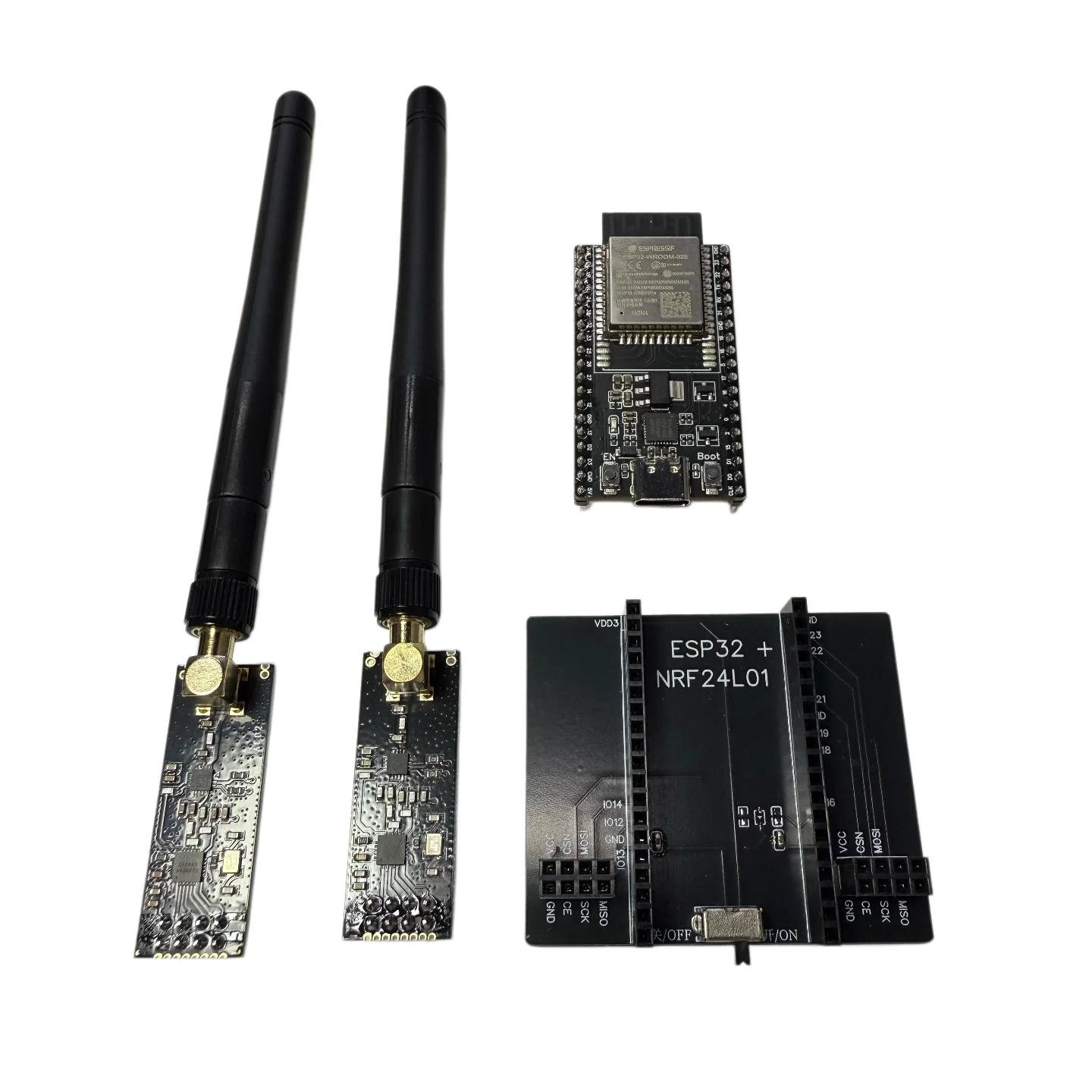 Entwicklungsboard ESP32 DevKitC + NRF24L01 PA LNA Version 1.2 2,4GHz Modul mit Unterstützung