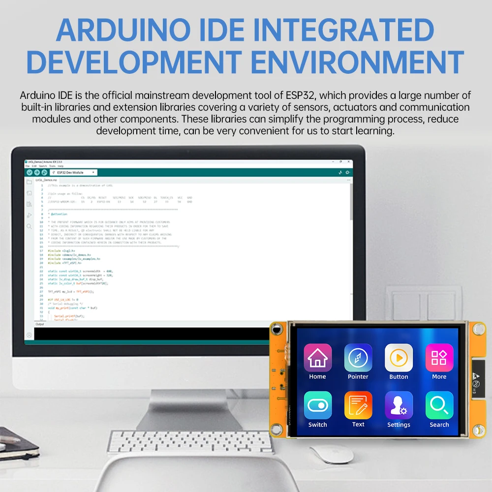 2,8/3,2/3,5 Zoll Display ESP32 Entwicklungsboard für Arduino LVGL WIFI – Bild 6